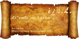 Örmény Leila névjegykártya